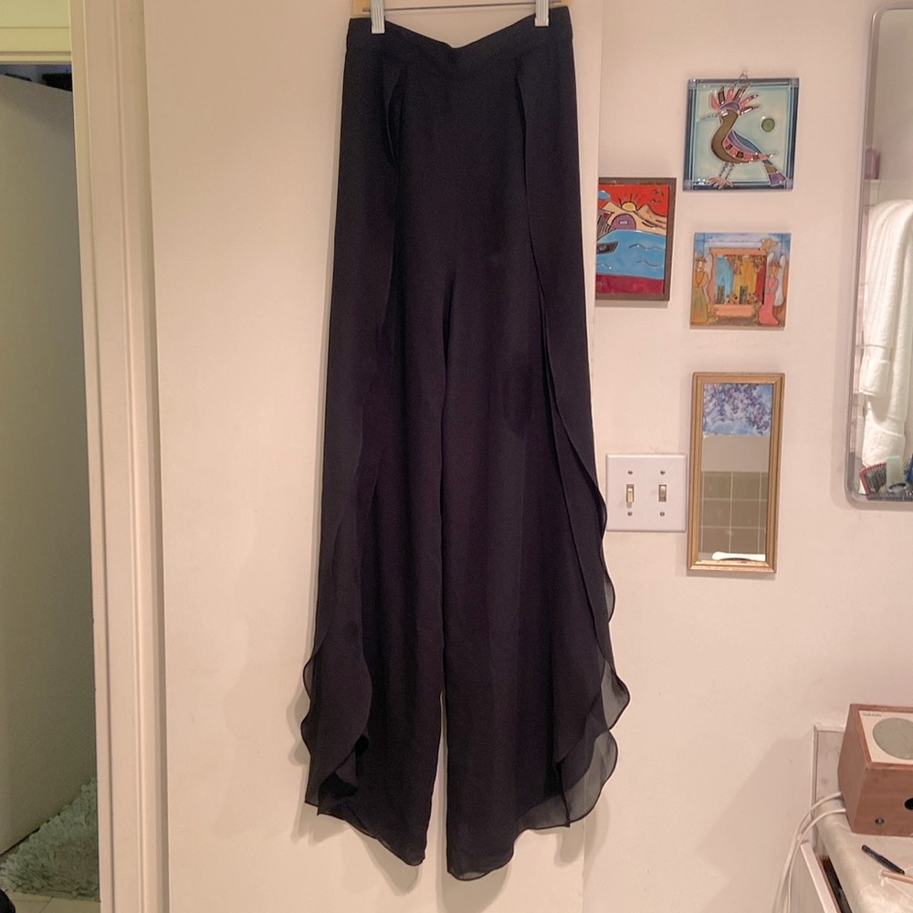 Sallee black flowy pant skirt